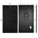MEGA 100 | 100 Watt Solar Panel | Premier 12V Off-Grid Solar Panel for Vans, Campers, Boats | 25-Year Output Warranty | UL Certified - RICH SOLAR