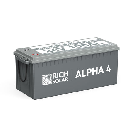 24V 100Ah LiFePO4 Lithium Iron Phosphate Battery w/ Self-Heating and Bluetooth Function - RICH SOLAR