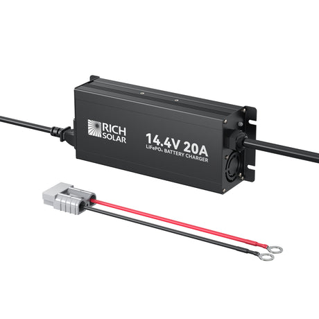12V(14.4V) 20A | 100-240VAC | 12V LiFePO4 Battery Charger - RICH SOLAR