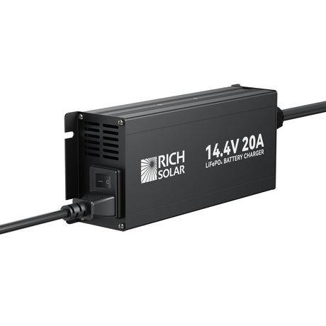12V(14.4V) 20A | 100-240VAC | 12V LiFePO4 Battery Charger - RICH SOLAR