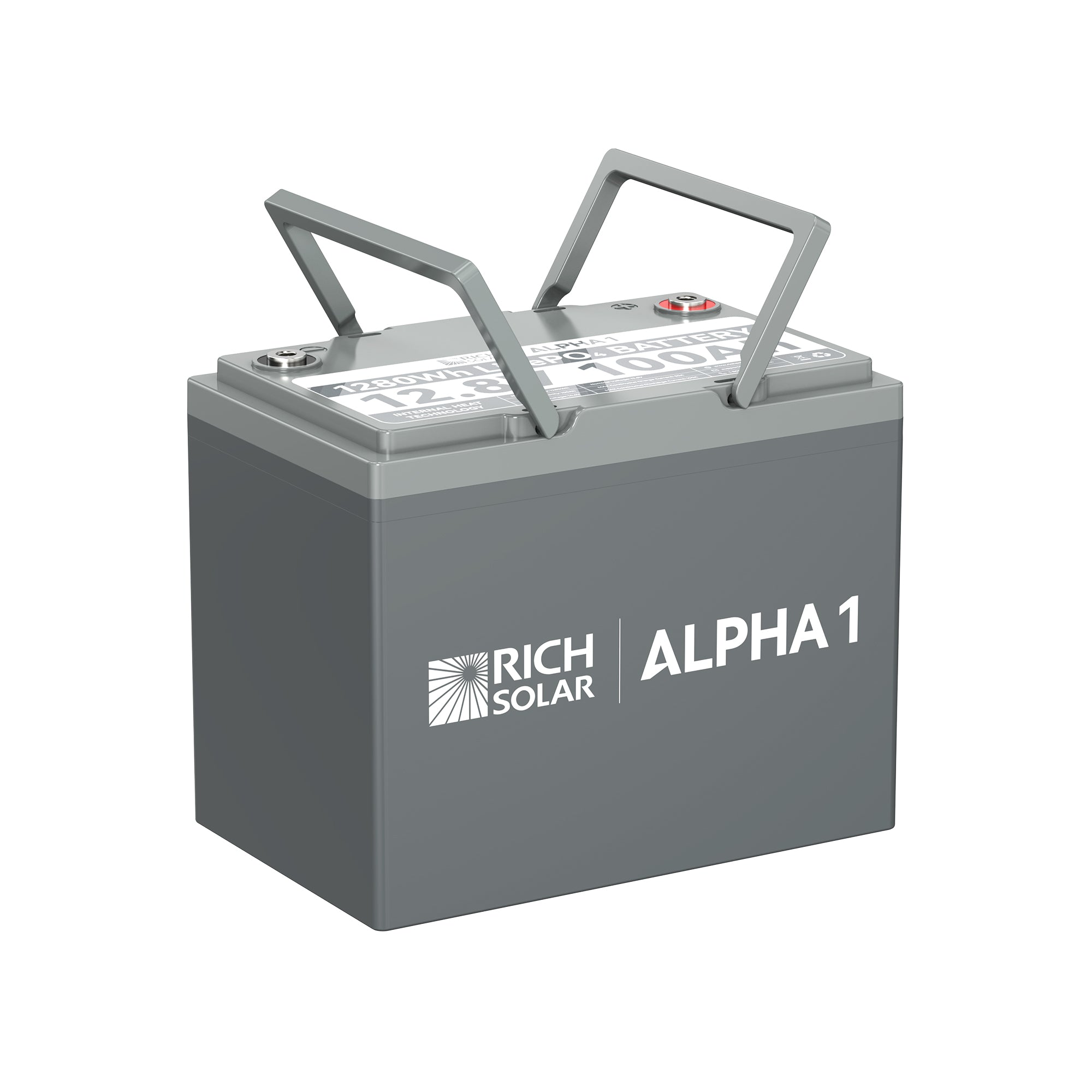 12V 100Ah Internal Heating Battery ALPHA 1 - LiFePO4 Lithium Iron Phosphate Battery - RICH SOLAR