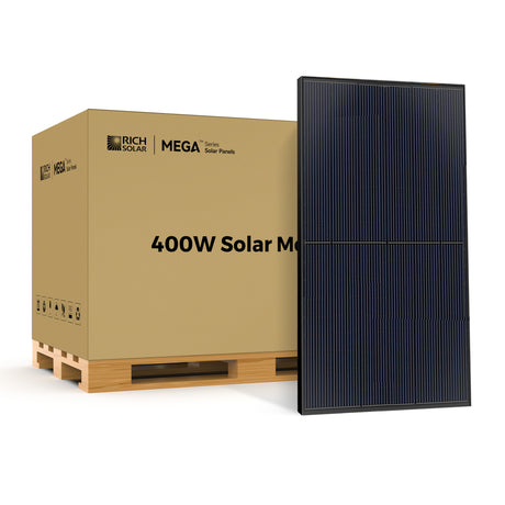 MEGA 400 Watt Monocrystalline Solar Panel | High Efficiency | Best Panel for Grid-Tie and Off-Grid - RICH SOLAR
