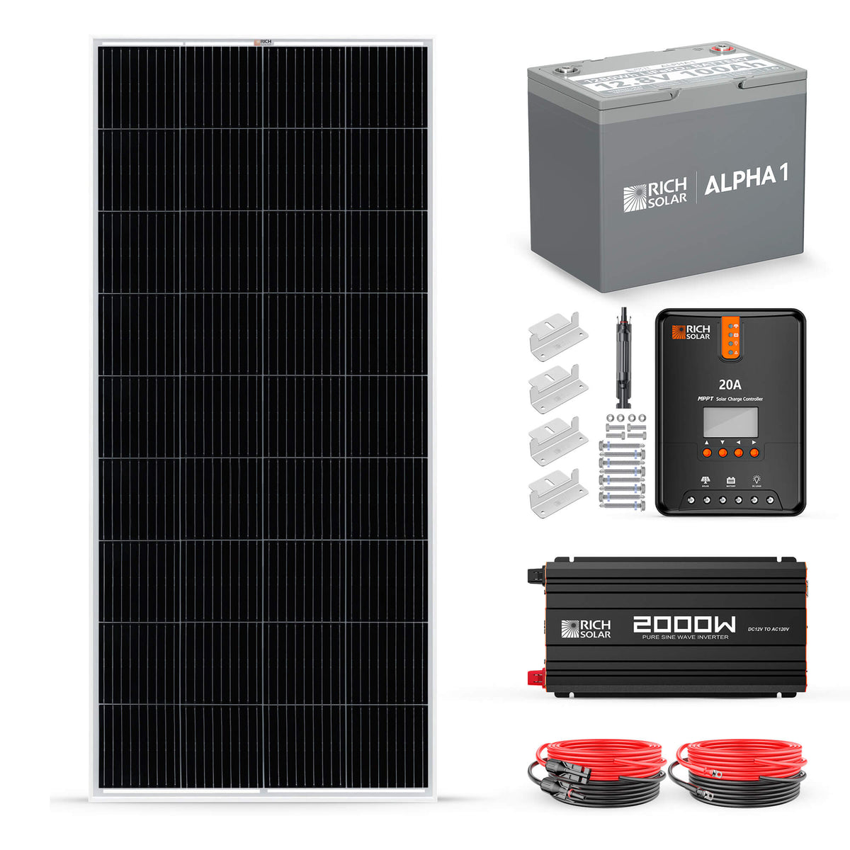 200 Watt Complete Solar Kit – RICH SOLAR