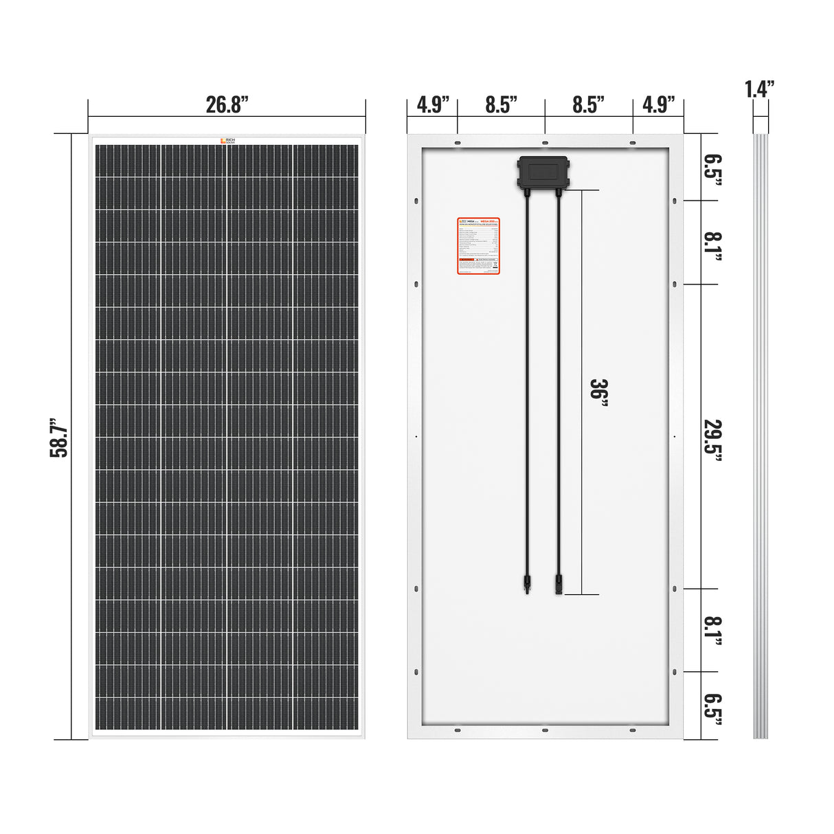 200W 24V Monocrystalline Solar Panel - RICH SOLAR