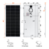 MEGA 200 WITH 2" BRACKETS | 12V 200W Solar Panel for RV, Boat, Cabins | 24.8% Efficiency, 25-Year Warranty | PALLET ORDER ONLY MOQ 44PCS - RICH SOLAR