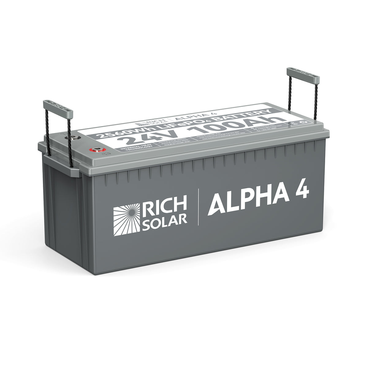 24V 100Ah Internal Heating Battery ALPHA 4 - LiFePO4 Lithium Iron Phosphate Battery - RICH SOLAR
