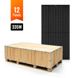 MEGA 335 PRO ONYX | 335 Watt Solar Panel | Premium Grid-tie or Off-grid Solar Panel for Residential, Commercial, Agriculture | 25-Year Output Warranty - RICH SOLAR
