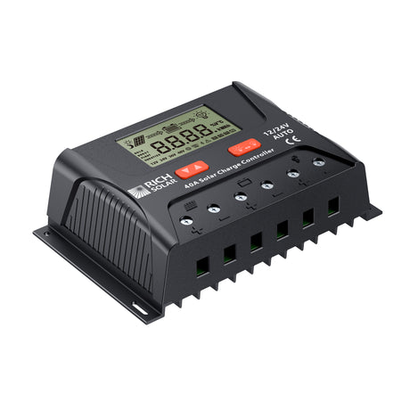 BRAVO LEGEND 40 | 40 Amp PWM Solar Charge Controller | 12V/24V Auto, 3-Stage Charging for RVs, Boats, Off-Grid Systems - RICH SOLAR
