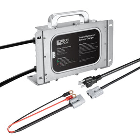 48V (57.6V) Waterproof LiFePO4 Charger | 20A / 25A,  100-240V AC, 8-in-1 Protection, Fan-Cooled - RICH SOLAR