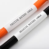 4 AWG 3/8” Battery Cables | Pair of Orange & Black Pure Copper Battery Cables for Server Rack Busbar - RICH SOLAR