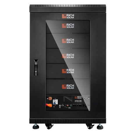 ALPHA 5 PRO | 51.2V 100Ah LiFePO4 Battery | Premium 48V Server Rack Lithium Battery for Residential, Commercial, RVs, Off-Grid | 7,000 Lifetime Cycles | 10 Year Warranty | UL1973, UL9540A Certified - RICH SOLAR