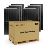 MEGA 590 BIFACIAL | 590 Watt Bifacial Solar Panel | Premium Grid-tie or Off-grid Solar Panel for Residential, Commercial, Agriculture | 25-Year Output Warranty - RICH SOLAR