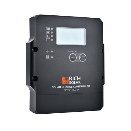 30 Amp PWM Solar Charge Controller | 12V 30A PWM Controller for RVs, Trailers, Campers, Vans, Boats, Off-Grid | Top Rated - RICH SOLAR