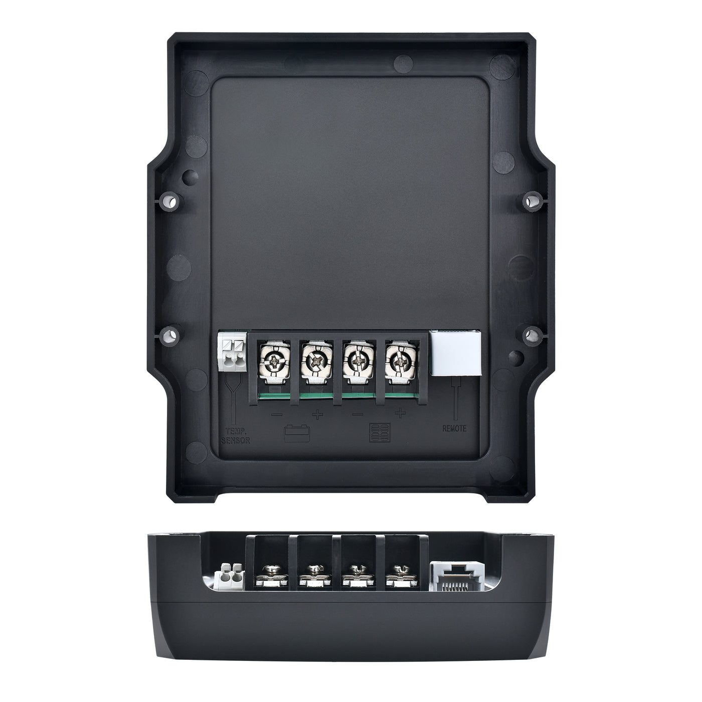 Back terminal view of Rich Solar RS-PWM30F PWM solar charge controller