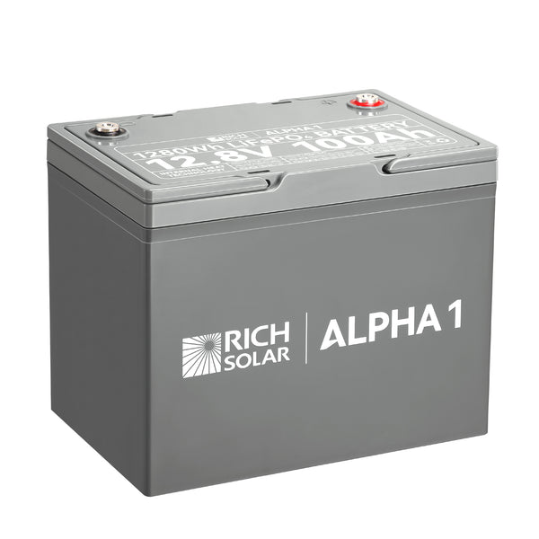ALPHA 1 | 12V 100Ah LiFePO4 Battery | Powerful 12V Lithium Battery for RVs, Trailers, Vans, Boats, Off-Grid | 5,000 Lifetime Cycles | Bluetooth and Internal Heat Technology