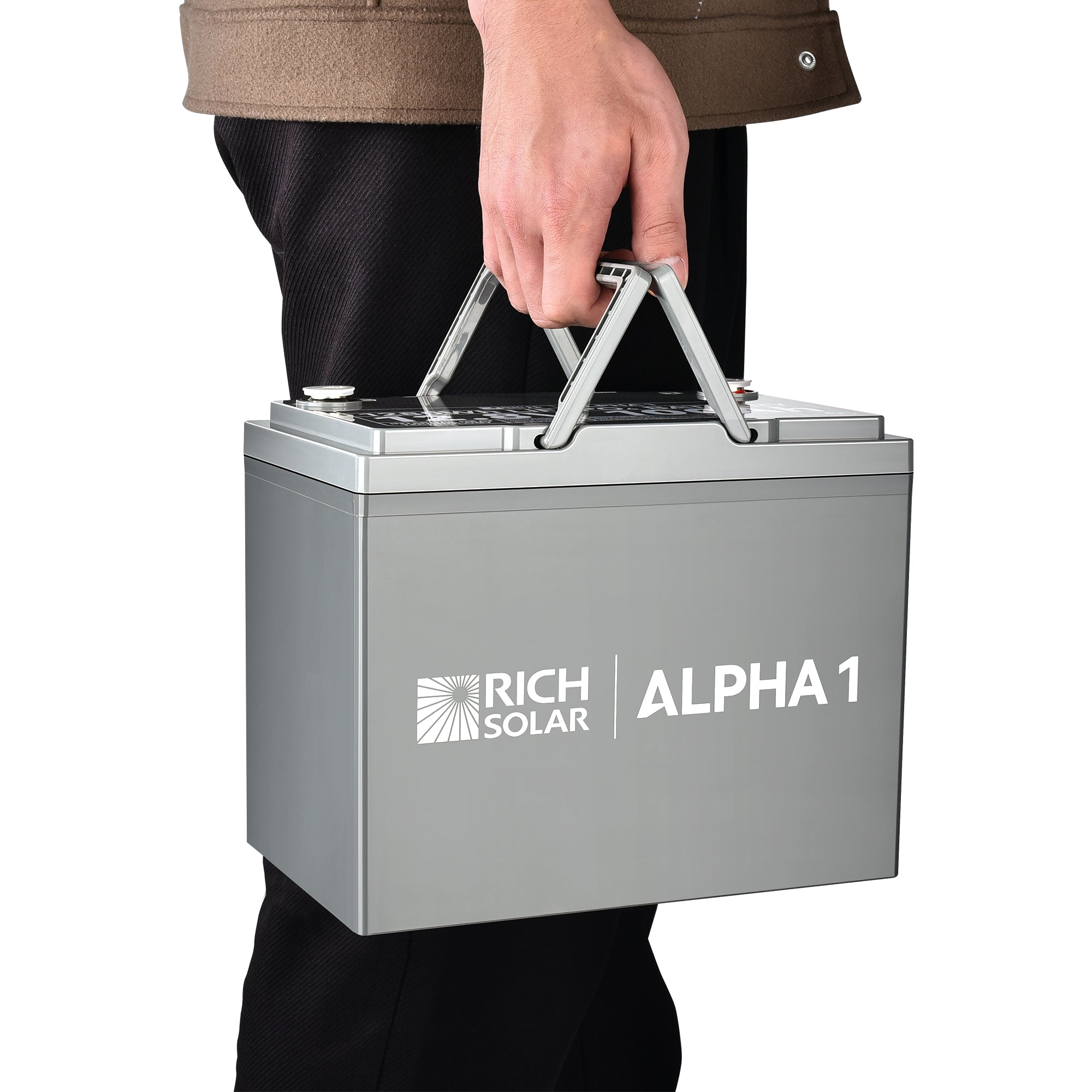 ALPHA 1 | 12V 100Ah LiFePO4 Battery | Powerful 12V Lithium Battery for RVs, Trailers, Vans, Boats, Off-Grid | 5,000 Lifetime Cycles | Bluetooth and Internal Heat Technology - RICH SOLAR