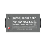 ALPHA 3 PRO | 12V 314Ah LiFePO4 Battery | 8,000+ Cycles | Built-in Heater & Bluetooth | Lithium Battery for RV, Off-Grid, Cabin & Backup Power - RICH SOLAR