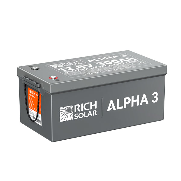 ALPHA 3 | 12V 300Ah LiFePO4 Battery | 12V Lithium Battery for RVs, Cabins, Off-Grid | 5,000 Lifetime Cycles | Internal Heat Techlogy | Bluetooth