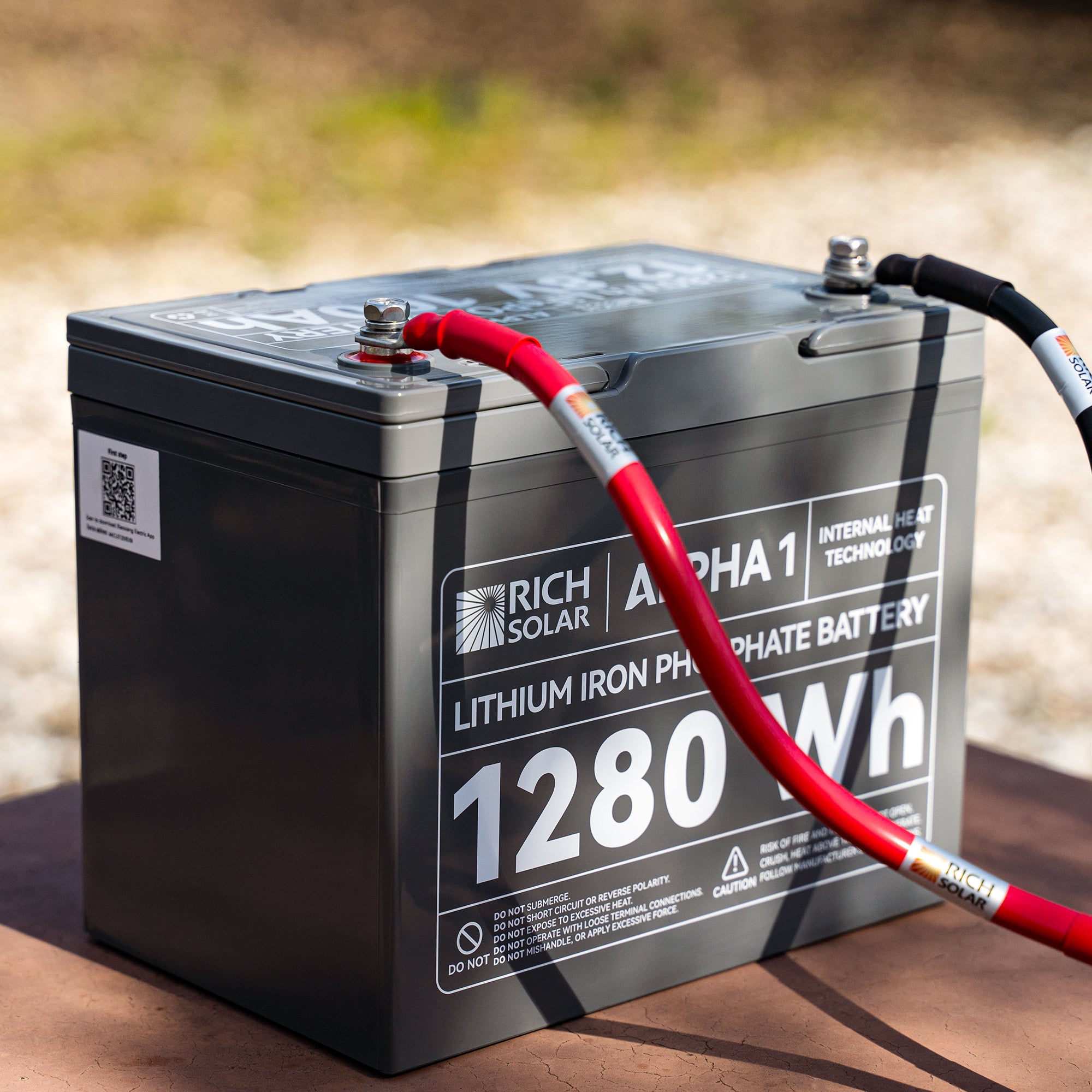ALPHA 1 | 12V 100Ah LiFePO4 Lithium Iron Phosphate Battery w/ Internal Heat Technology and Bluetooth | BACKORDER SHIPPING DATE: APR 30, 2024 - RICH SOLAR