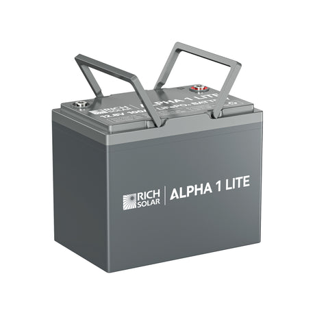 ALPHA 1 LITE | 12V 100Ah LiFePO4 Battery | Lightweight 12V Lithium Battery for RVs, Trailers, Vans, Boats, Off-Grid | 4,000 Lifetime Cycles | Best Value - RICH SOLAR
