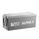 ALPHA 2 | 12V 200Ah LiFePO4 Battery | Powerful 12V Lithium Battery for RVs, Trailers, Vans, Boats, Off-Grid | 5,000 Lifetime Cycles | Bluetooth and Internal Heat Technology - RICH SOLAR