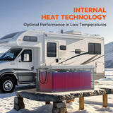 ALPHA 2 | 12V 200Ah LiFePO4 Battery | Powerful 12V Lithium Battery for RVs, Trailers, Vans, Boats, Off-Grid | 5,000 Lifetime Cycles | Bluetooth and Internal Heat Technology - RICH SOLAR
