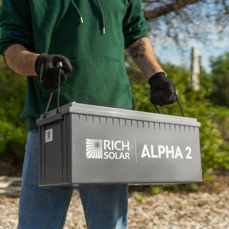ALPHA 2 | 12V 200Ah LiFePO4 Lithium Iron Phosphate Battery w/ Internal Heat Technology and Bluetooth - RICH SOLAR