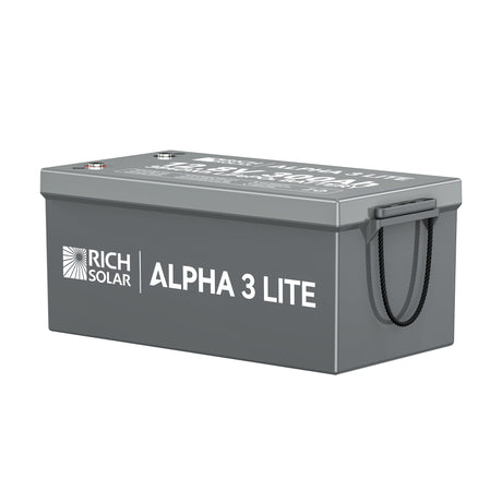 ALPHA 3 LITE | 12V 300Ah LiFePO4 Battery |12V Lithium Battery for RVs, Cabins, Off-Grid | 4,000 Lifetime Cycles - RICH SOLAR