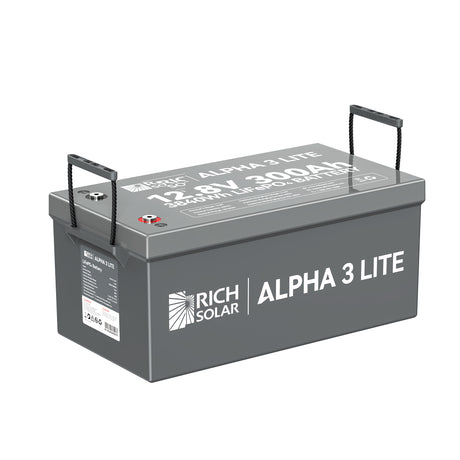 ALPHA 3 LITE | 12V 300Ah LiFePO4 Battery |12V Lithium Battery for RVs, Cabins, Off-Grid | 4,000 Lifetime Cycles - RICH SOLAR