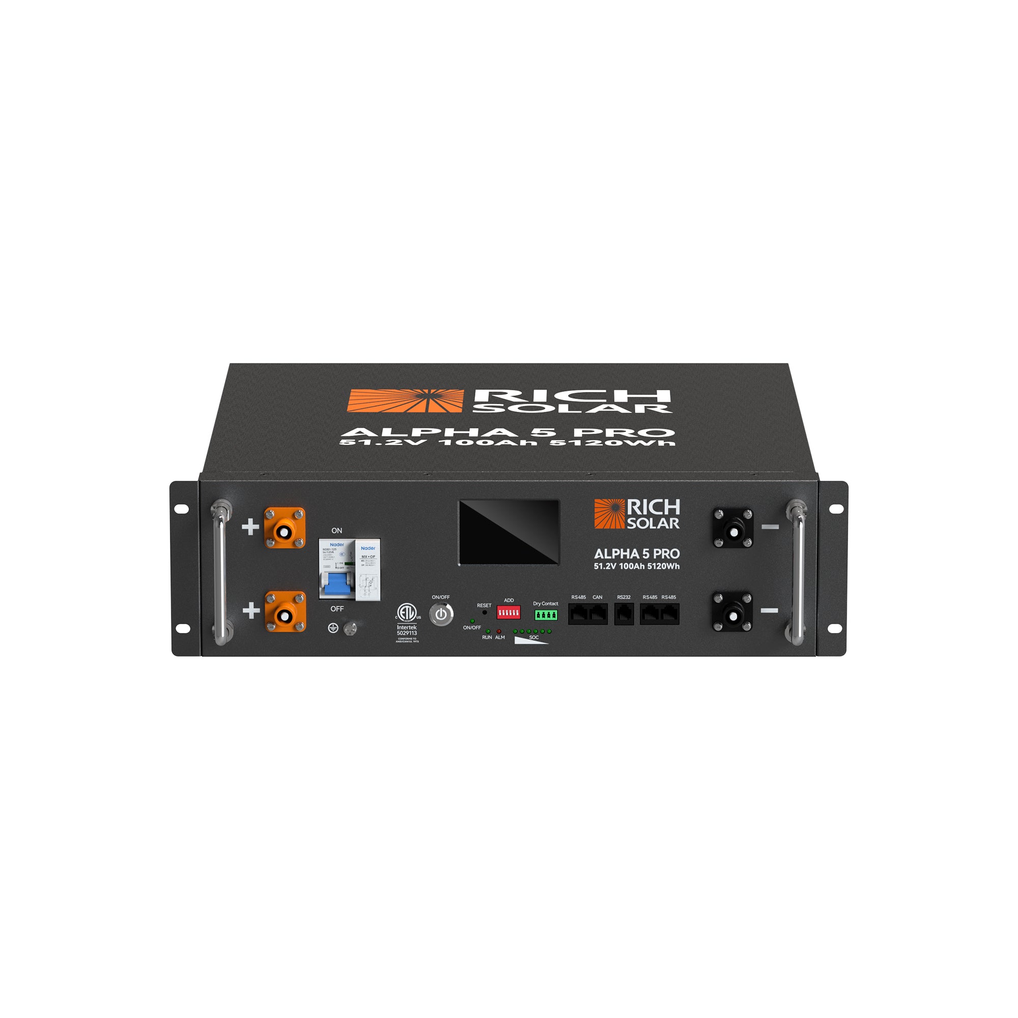 ALPHA 5 PRO | 51.2V 100Ah LiFePO4 Battery | Premium 48V Server Rack Lithium Battery for Residential, Commercial, RVs, Off-Grid | 7,000 Lifetime Cycles | 10 Year Warranty | UL1973, UL9540A Certified - RICH SOLAR