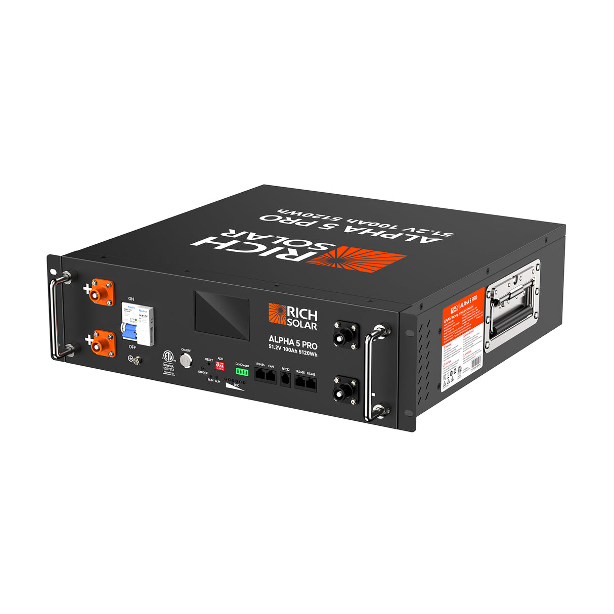 ALPHA 5 PRO | 51.2V 100Ah LiFePO4 Battery | Premium 48V Server Rack Lithium Battery for Residential, Commercial, RVs, Off-Grid | 7,000 Lifetime Cycles | 10 Year Warranty | UL1973, UL9540A Certified