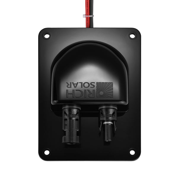 Cable Entry Plate | IP68 Waterproof Polypropylene Housing with UL Certified 1FT 10AWG Wires and Solar Connectors | Easy to Install