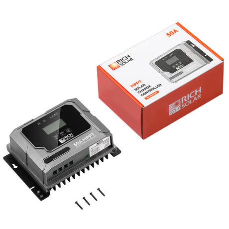 BRAVO 50 | 50 Amp MPPT Solar Charge Controller | Premier 50A 12V/24V MPPT Solar Controller for RVs, Trailers, Campers, Vans, Boats, Off-Grid | Awarded #1 Solar Controller 2025 - RICH SOLAR