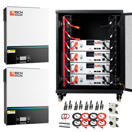 Complete Off-Grid Solar Kit | 13,000W 120/240V Output | 48VDC - RICH SOLAR