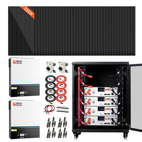 Complete Off-Grid Solar Kit | 13,000W 120/240V Output | 48VDC - RICH SOLAR