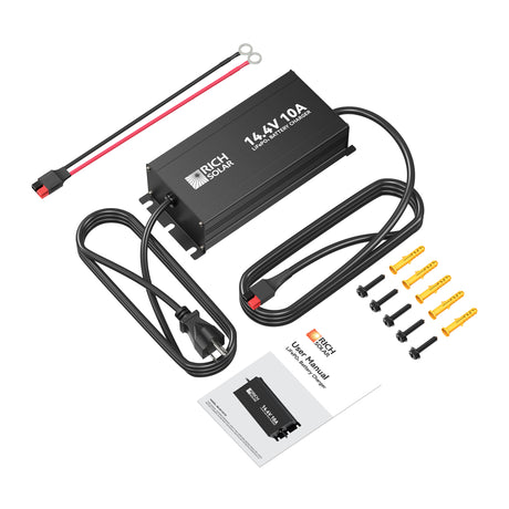 12V(14.4V) 10A | 100-240VAC | 12V LiFePO4 Battery Charger - RICH SOLAR