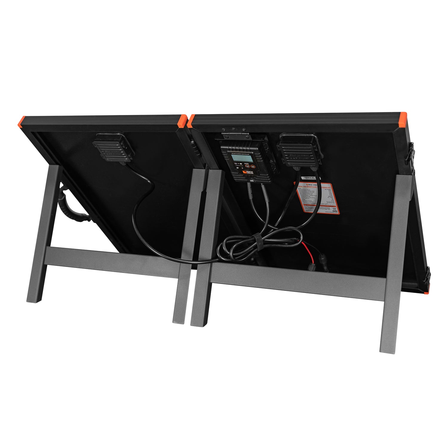 MEGA 100 Portable Briefcase Charging Kit | 100 Watt Portable Solar Panel | Premium 12V Portable Solar Panel for Generators, Boats, Power Stations | High Efficiency - RICH SOLAR