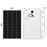 MEGA 150 | 150 Watt Solar Panel | Lightweight 12V Off-Grid Solar Panel for RVs, Cabins, Boats | 25-Year Output Warranty | UL Certified