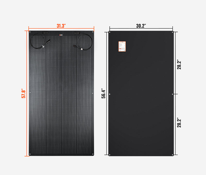 MEGA 200 PRO FLEX | 200W 24V Flexible Solar Panel | 360° Bendable, IP6 ...