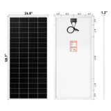 MEGA 200 MAX | 200 Watt 24 Volt Solar Panel | Premium 24V Off-Grid Solar Panel for RVs, Trailers, Cabins | 25-Year Output Warranty | UL Certified - RICH SOLAR