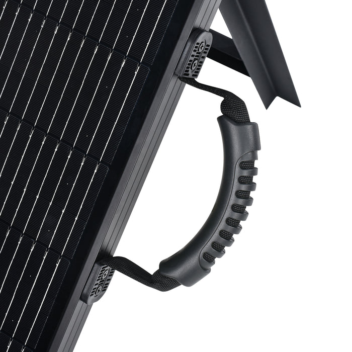 MEGA 200 Briefcase panel deployed for RV solar
