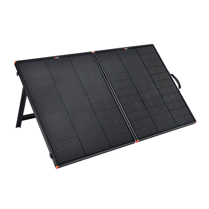 Rich Solar MEGA 200 Briefcase panel folded side view carry handle