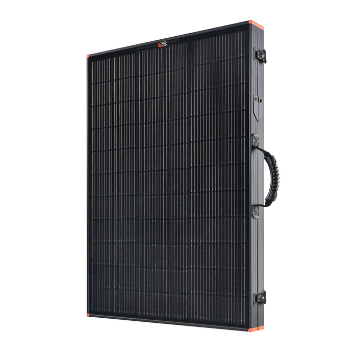 Rich Solar MEGA 200 Briefcase in use at campsite outdoors