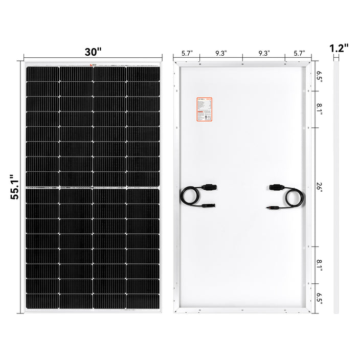 Rich Solar MEGA 220 plug-and-play MC4 connectors and mounting