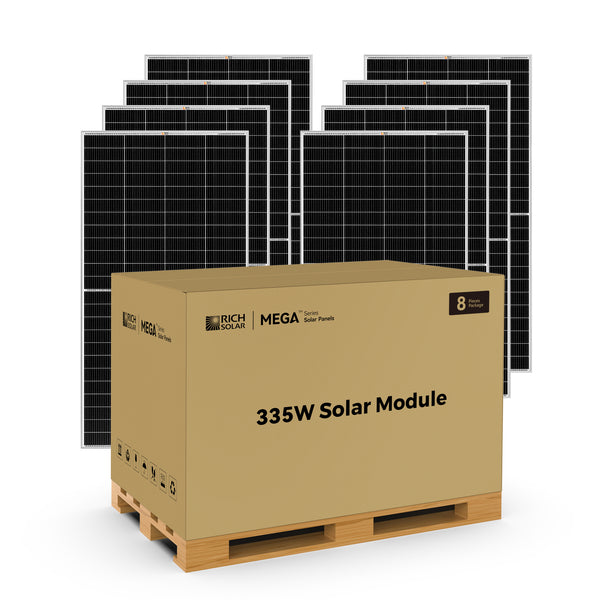 MEGA 335 PRO | 335 Watt Solar Panel | Premium Grid-tie or Off-grid Solar Panel for Residential, Commercial, Agriculture | 25-Year Output Warranty | UL Certified