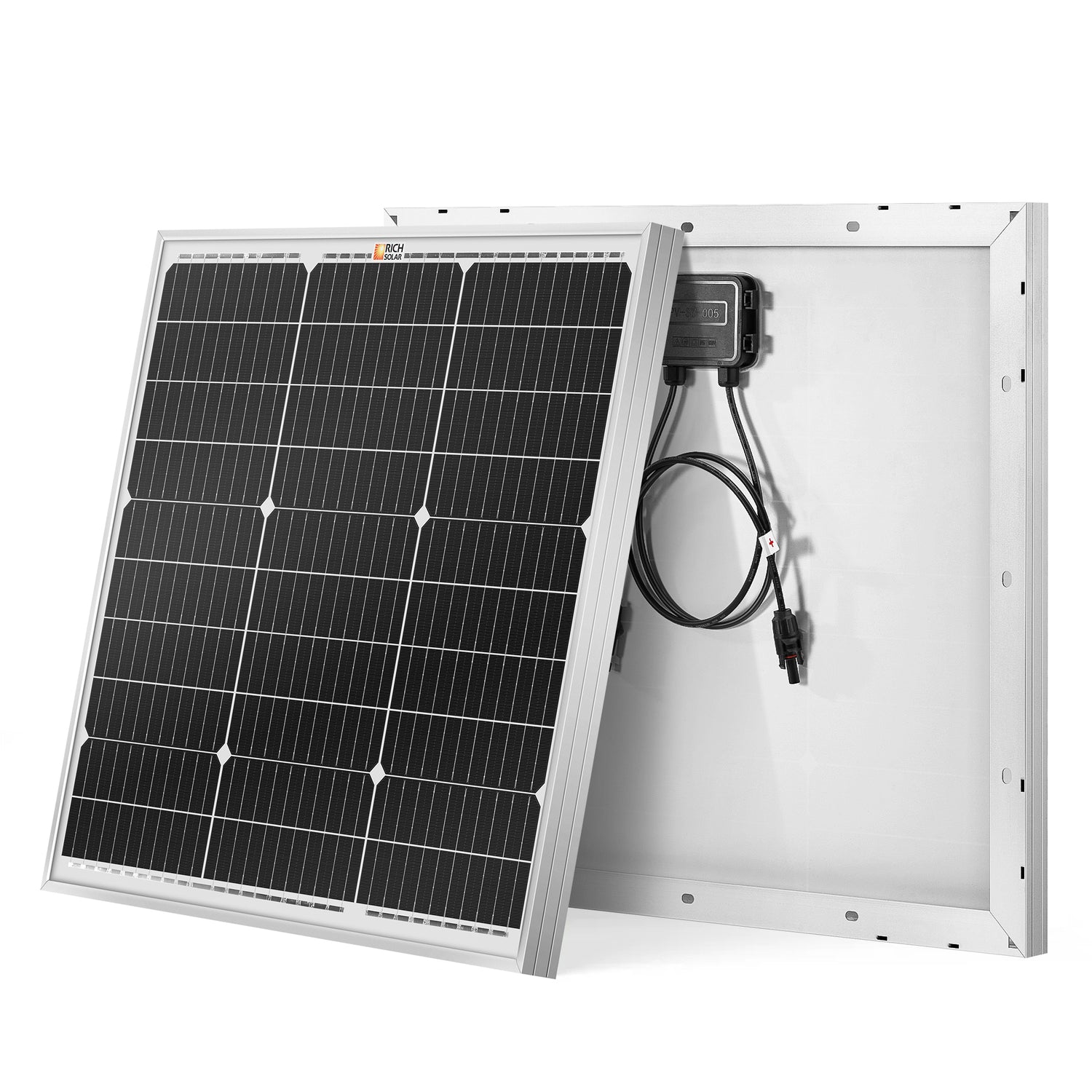 MEGA 50 | 50 Watt Solar Panel | Compact 12V Off-Grid Solar Panel for Boats, Vans, Trailers | 25-Year Output Warranty | UL Certified - RICH SOLAR