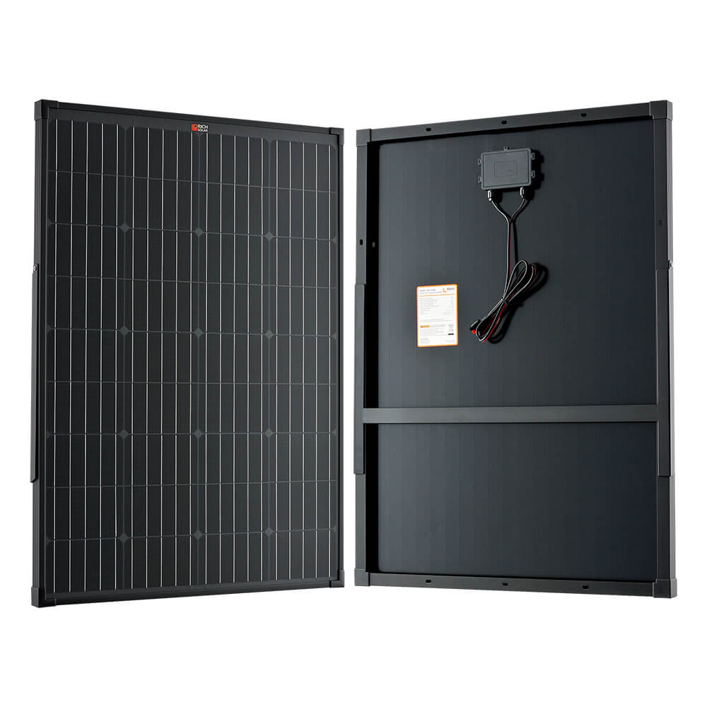 Mega 100 Watt Portable Solar Panel Black - RICH SOLAR