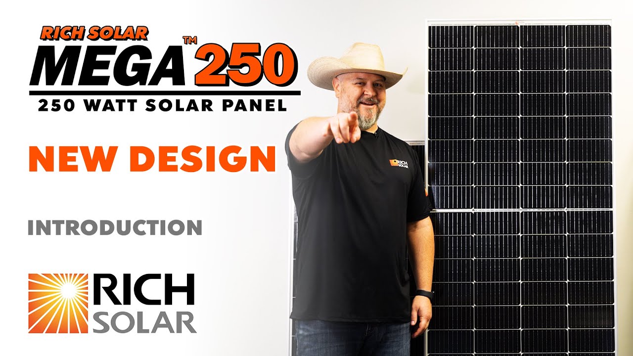 Mega 250 Watt Solar Panel - Monocrystalline Solar Panel - RICH SOLAR