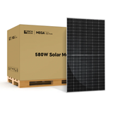 MEGA 580 BIFACIAL | 580 Watt Bifacial Solar Panel | Premium Grid-tie or Off-grid Solar Panel for Residential, Commercial, Agriculture | 25-Year Output Warranty | UL Certified