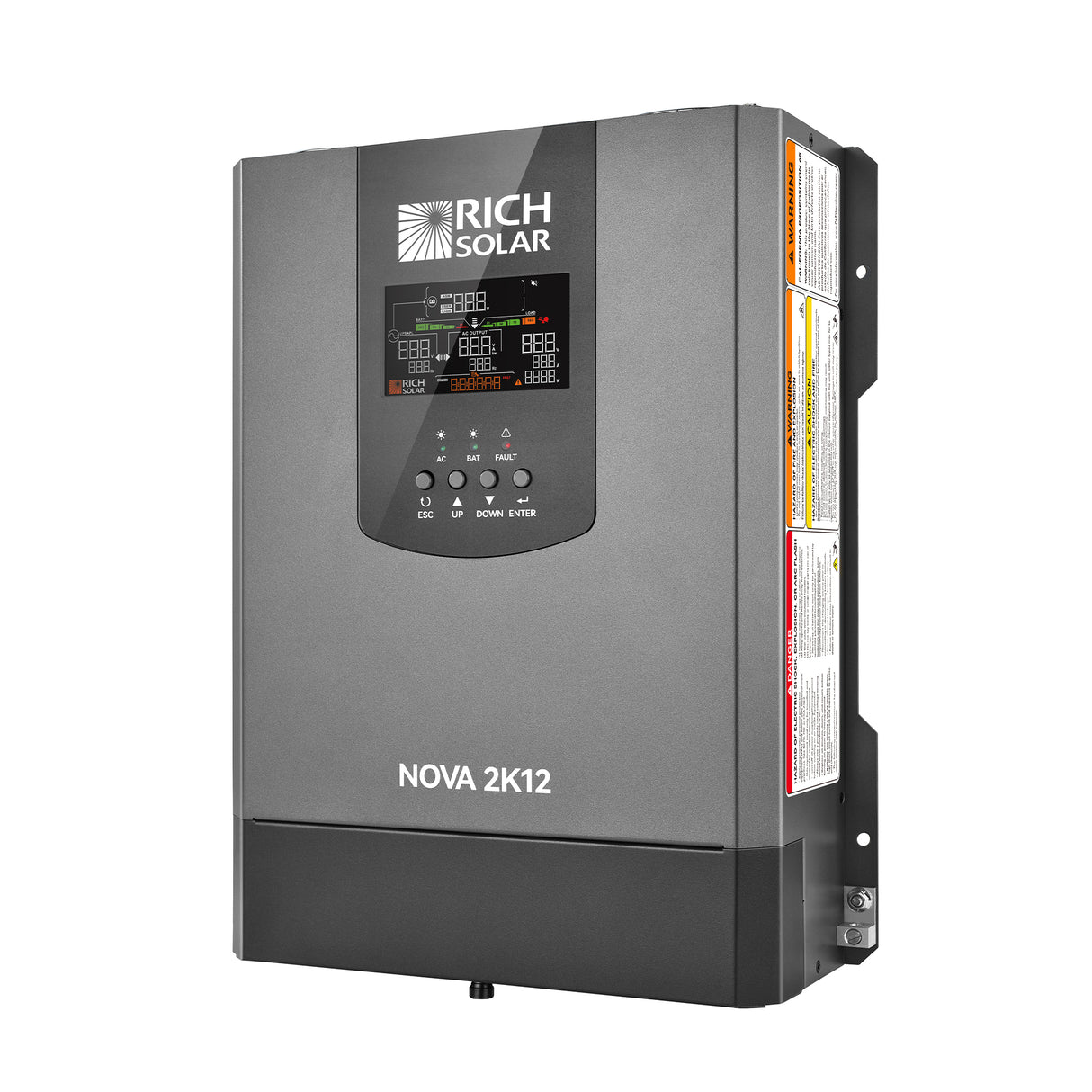 NOVA 2K12 | 2000W 12V Pure Sine Wave Inverter with Built-in Transfer Switch | UL458 Certified for RVs, Campers, Trailers, Vans